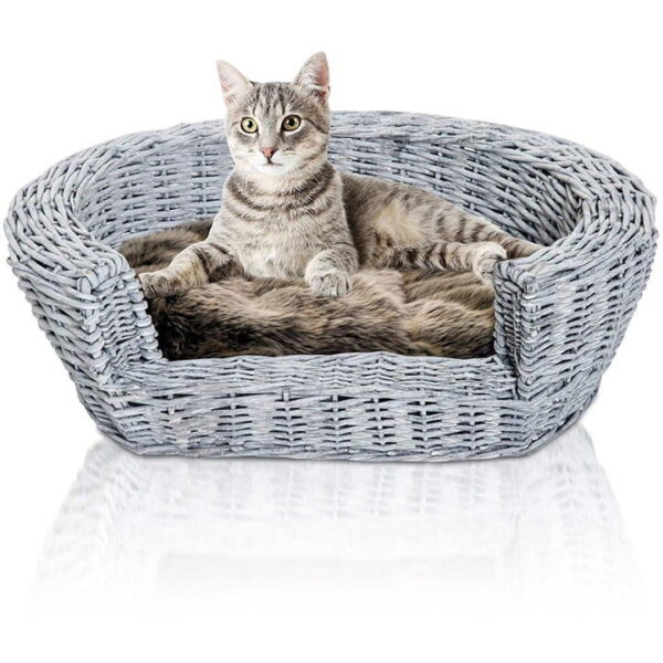 Studio Studio Elevated Cushioned Rattan Pet Bed - One Size